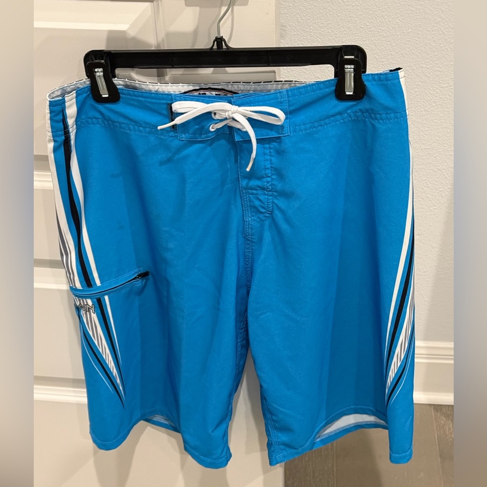 Ron Jon Surf Shop Blue, White & Black Board Shorts